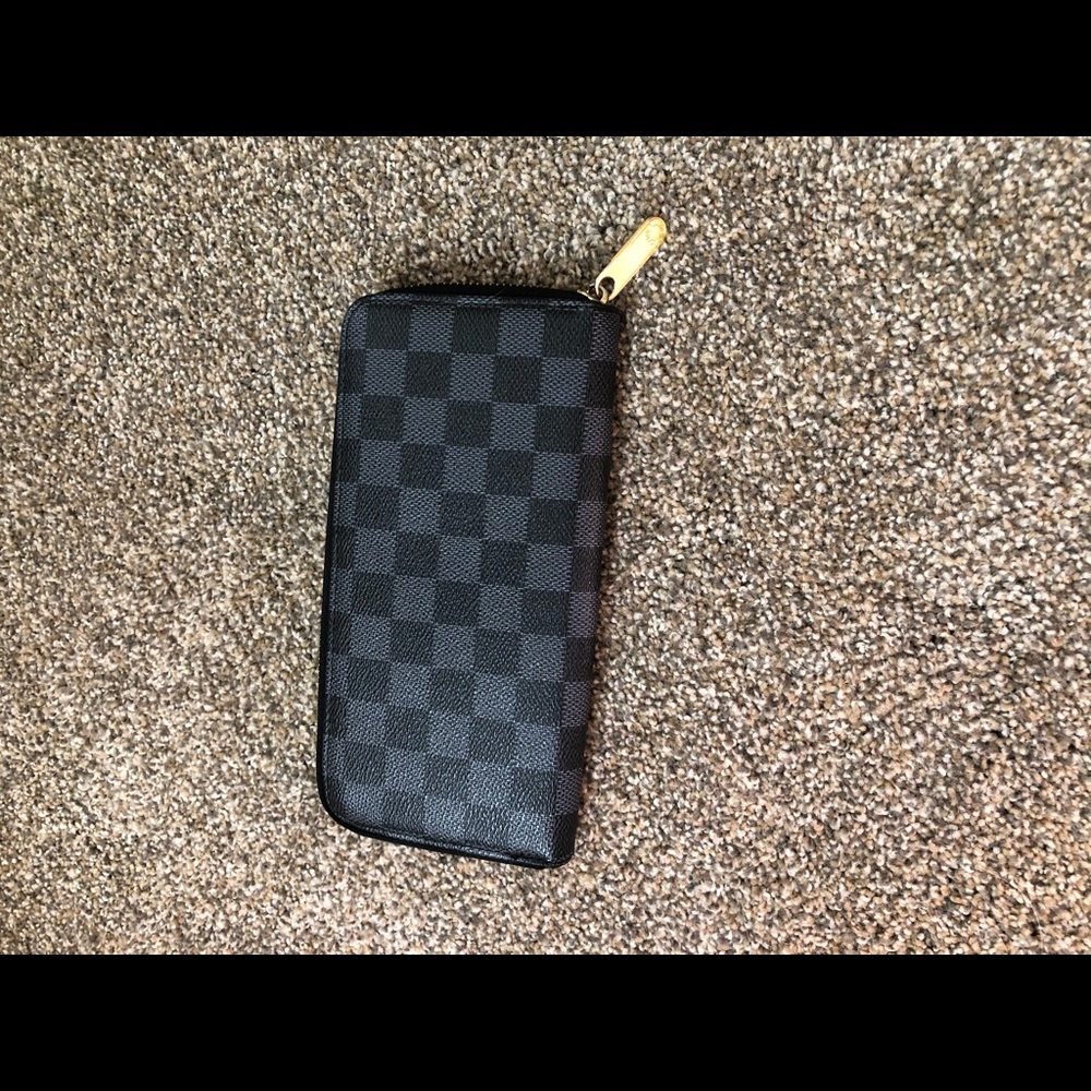 Black checkered wallet